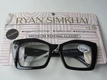 Ryan Simkhai Square Frame Blue Light Blocking Reading Glasses Dark New. Fixed Price $25.49.