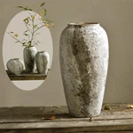 Rustic Tall Ceramic Floor Vase - Vintage Farmhouse Decor For Living Room. Fixed Price $83.99.