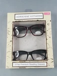 New 2 Pair Adrienne Vittadini Premium Reading Glasses +1.50 Eye Wear Readers. Fixed Price $19.99.