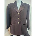 Vtg Albert Nipon Chocolate Brown 3 Pc Suit Sz 6P Jkt/pant/skirt 80S Designer Tux. Fixed Price $24.00.