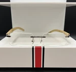 Georgio Caponi Genuine Bamboo Wood Unisex Rimless Readers 1.0 Mag. New. Fixed Price $25.00.