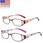 Reading Glasses Classic Rectangle Floral Temples Piece Set Strength +2.25 New. Fixed Price $12.94.