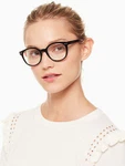 Kate Spade Kaylin Black Round Frame W/stripe Readers Reading Glasses +1.0 W/case. Fixed Price $58.99.