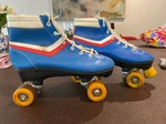 Vtg Chicago Roller Skates Men Size 5 Ladies 7 Star Fire Blue Unisex Boys Girls. Fixed Price $45.00.