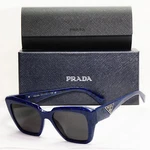 Prada Sunglasses Blue Black Triangle Symbole Marble PR09ZV Vpr 18D-1O1 51MM. Fixed Price $175.35.