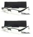 Pair Art Wear +2.50 Reading Glasses Small Black White Readers Spring Hinge. Fixed Price $11.99.