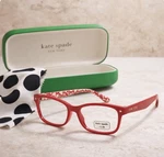 Kate Spade REBECCA2 +2.00 Readers Red Heart Print Eyeglasses W/ Case New. Fixed Price $38.00.