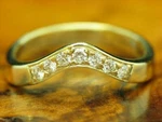 14KT 585 Yellow Gold Ring 0,18CT Brilliant Decorations/ Diamond/ 2,3G/ Rg 48,5. Fixed Price $610.05.