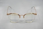 Andwood Blue Light Blocking Glasses AR009 Rose Gold Translucent Round Frames. Fixed Price $14.99.