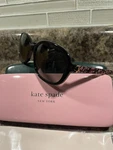 Kate Spade Isabella Black Grey Polarized Sunglasses With Floral Temples Limited. Fixed Price $129.00.