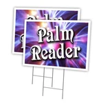 Palm Reader Multi-pack Of Yard Signs & Stake Outdoor Plastic Coroplast Window. Fixed Price $35.99.