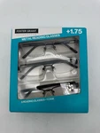 Foster Grant Lyden Mens Reading Glasses +1.75 Black Semi-rimless Metal 3-PACK. Fixed Price $13.99.