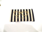 Piranha Black And Crean Striped Glasses Case, Gold Sparkle Trim. Fixed Price $8.00.