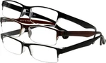 Foster Grant Men's Pete Rectangular Reading Glasses Black And Brown. Fixed Price $24.64.
