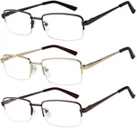 Success Eyewear Reading Glasses Set Of 3 Half Rim Metal For. Fixed Price $14.99.