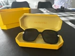 Swarovski SK6010 103887 Black Silver Women's 53 Mm Sunglasses Brand New. Fixed Price $300.00.