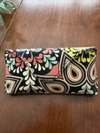 Vera Bradley Flower Shower Hard Clip Eyeglass Case Orange Brown Magnetic Euc. Fixed Price $7.99.