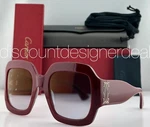 Cartier Square Sunglasses CT0434S 004 Burgundy Gray Gradient Flash Lens 54MM New. Fixed Price $549.99.