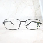 M+ Readers Eyeglasses Frame Mens Gray Black Metal Full Rim Rectangular 54-16-137. Fixed Price $17.99.