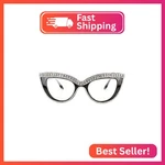 Fuprecious Cat Eye Reading Glasses Bling Rhinestone Magnified Blue Light Blockin. Fixed Price $21.05.
