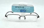 Foster Grant Alumineyes Half Rim Reading Glasses CT0113 27 Gun +3.25 New. Fixed Price $14.99.