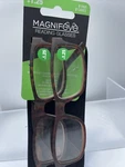 Two (2) Magnifeye Reading Glasses Frameless Tortoise 1.25X W/ Cases. Fixed Price $6.95.