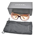 Chanel Cc Logo Glasses Eye Wear Metal Plastic Brown Italy 6014 61RL843. Fixed Price $212.04.