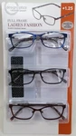 Designoptics By Foster Grant 3-PK Full Frame Ladies Metal Reading Glasses +1.25. Fixed Price $13.99.