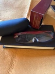 Hazuki Glasses Loupe Japan 1.6 Times Magnifier Clear Lens Red Sparkle Nos Bc. Fixed Price $72.00.