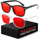 Livho Pair (2) High Tech Advanced 99% Blue Light Blocking Computer Glasses. Fixed Price $8.99.