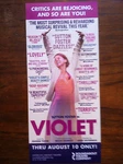 Violet Ad/flyer Musical Broadway Sutton Foster 2014 Colin Donnell Nyc. Fixed Price $13.99.