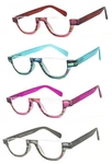 1 2 Pair Half Moon Small Colorful Frame Full Lens Reading Glasses Readers. Fixed Price $19.99.