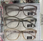 Jones New York Designer Reading Glasses, +2.50, 3 Pair Pack. Fixed Price $29.98.