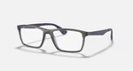 Ray Ban RX7056 5814 Polished Transparent Grey 55/17/145 Authentic Eyeglasses. Fixed Price $109.95.