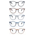 Eye Zoom 5 Pack Retro Round Plastic Frame Reading Glasses For And Women. Fixed Price $16.99.