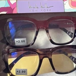 Nicole Miller +2.00 Blue Light Reading Glasses Womens Pr Box Pink Fade&purple. Fixed Price $29.99.