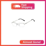 Qecepei Half Rimless Metal Eyewear Frames Blue Light Blocking Transparent Lens. Fixed Price $23.80.