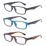 Eye Zoom 3 Pack Retro Plastic Blue Light Blocking And Anti Uv Reading Glasses. Fixed Price $15.99.