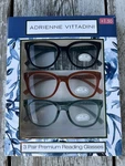 Adrienne Vittadini 3-PACK Premium Reading Glasses Readers +1.50 New Authentic. Fixed Price $29.99.