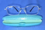 Zenni R008311150 Silver Rectangular Readers +1.50 With Case. Fixed Price $9.99.