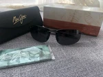 Maui Jim Sport Sunglasses 407-02 Ho'okipa Mj Black Wrap Frames With Lenses. Fixed Price $105.00.