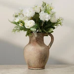7.8 Inch Tall Vintage Ceramic Flower Vase With Handles,rustic Farmhouse .... Fixed Price $30.29.