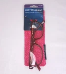 Foster Grant Evalina Women's +1.25 Reading Glasses Crystal Vision Wine Frame New. Fixed Price $9.99.