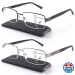 Missfive 2-PACK Men Multifocus Blue Light Blocking Reading Glasses Progressive. Fixed Price $48.59.