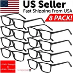 Reading Womens Unisex Readers Eyeglasses 8 Pack New Square. Fixed Price $11.99.