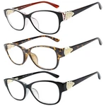 Reading Glasses 3 Pack Great Value Quality Readers Fashion Crystal Design. Fixed Price $10.99.