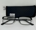 Designoptics By Foster Grant Reading Glasses +3.00 Black Frame 53-17-142 W/ Case. Fixed Price $19.00.