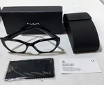 New Prada Reading Glasses Vpr 18W 1AB-1O1 54-17 145 Black Cat Eye Frames Readers. Fixed Price $149.99.