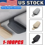 New Magnetic Leather Sunglasses Holder For Car Visor Eyeglass Hanger Clip. Fixed Price $180.69.
