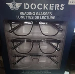 New Mens Dockers Reading Glasses 3 Pairs +2.00 Round Frames Clear Black Brown. Fixed Price $28.93.